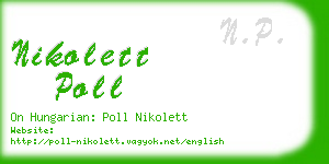 nikolett poll business card